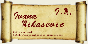 Ivana Mikašević vizit kartica
